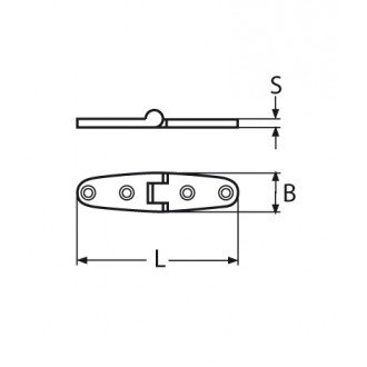 Bisagra Fundicion Inox 316 (103x27mm)