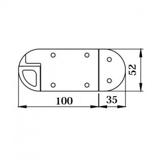 Pestillo Inoxidable 136x54mm