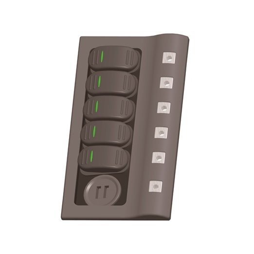 Panel 5 Interruptores y Doble USB