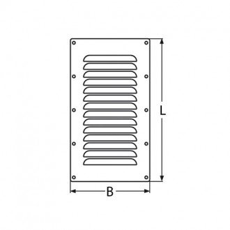 Rejilla Ventilacion Inox (228x127mm)