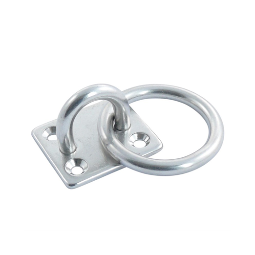 Pasacabos Cuadrado Inox con Anilla