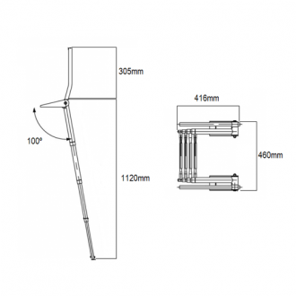 Escalera Telescopica con Asas de 4 Peldaños