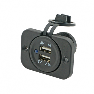 Conector Doble USB con Panel