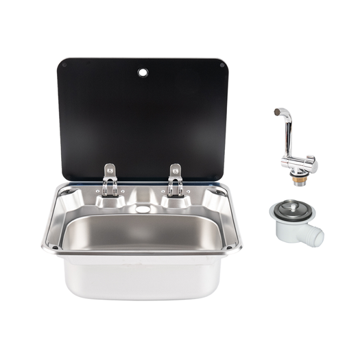 Fregadero con Tapa de Cristal (425x370mm)