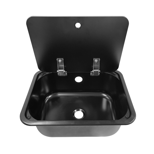 Fregadero Negro con Tapa (380x280mm)