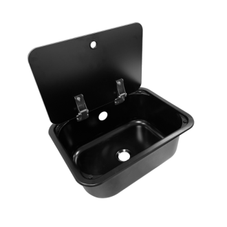 Fregadero Negro con Tapa (380x280mm)