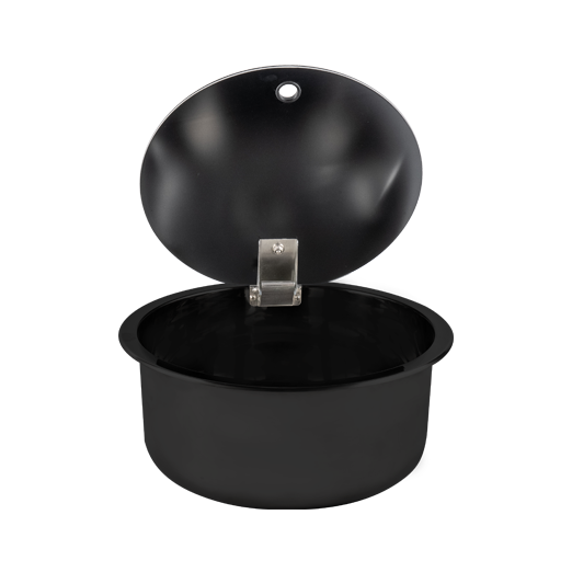 Fregadero Redondo Negro con Tapa (345mm)