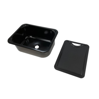 Fregadero Rectangular Negro (380x280mm)