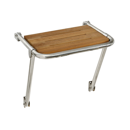 Plataforma Inoxidable con Teca (450x390mm)