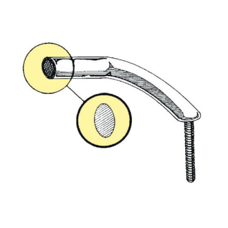 Pasamanos Inoxidable Ovalado con Tornillos