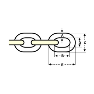Cadena Galvanizada Calibrada Lofrans (50 metros)