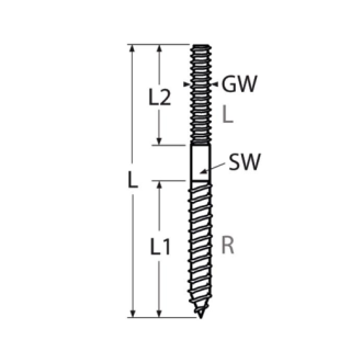 Esparrago Doble Rosca Inoxidable