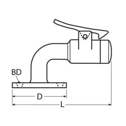 Bloqueador Puerta Inox 316 a 90º
