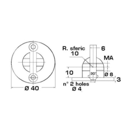 Base Inoxidable para Muelle a Gas