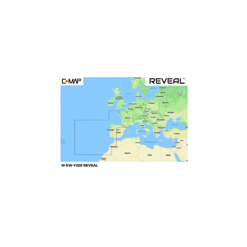 Cartografia C-MAP REVEAL (Costa Oeste Europa)