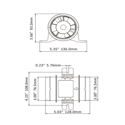 Ventilador y Extractor en Linea Seaflo (76mm)
