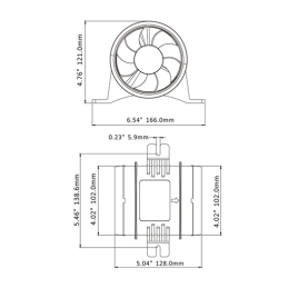 Ventilador y Extractor en Linea Seaflo (102mm)