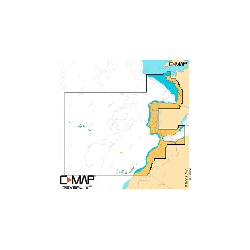 Cartografia C-MAP REVEAL X (Oeste Europa)