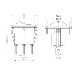 Interruptor Redondo 2 Posiciones