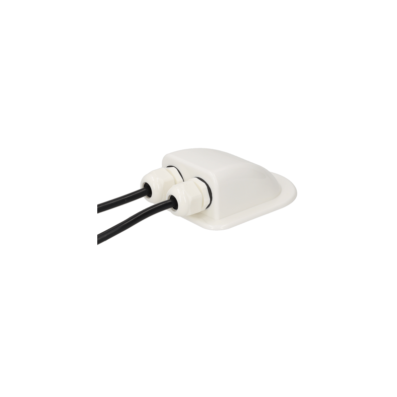 Pasacables Doble Blanco