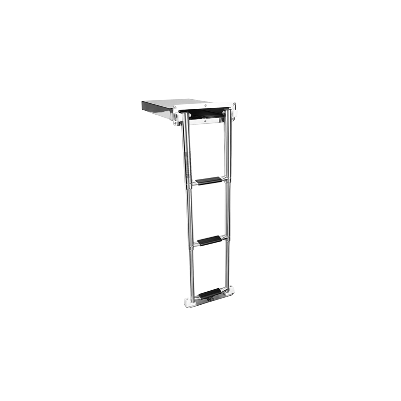 Escalera Plegable con Caja Inoxidable (3 Peldaños)