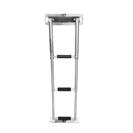 Escalera Plegable con Caja Inoxidable (3 Peldaños)