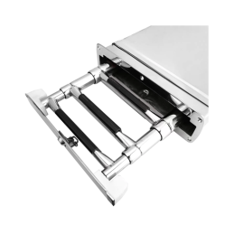 Escalera Plegable con Caja Inoxidable (3 Peldaños)