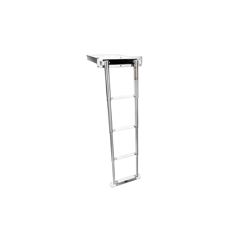 Escalera Plegable con Caja Inoxidable (4 Peldaños)
