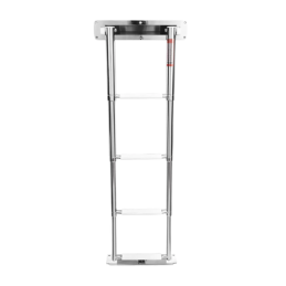 Escalera Plegable con Caja Inoxidable (4 Peldaños)