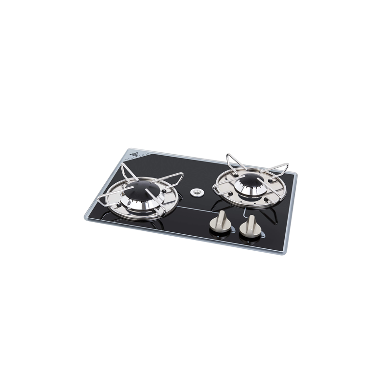Cocina 2 Fuegos Cristal Templado (Horizontal) Navy Load