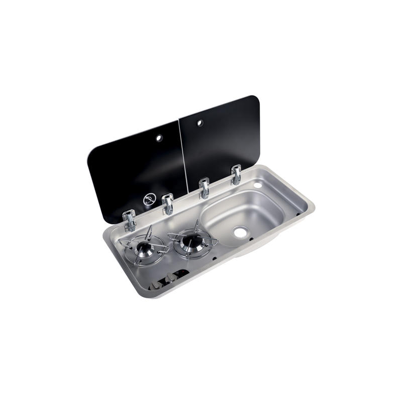 Cocina 2 Fuegos con Fregadero y Tapa Navy Load