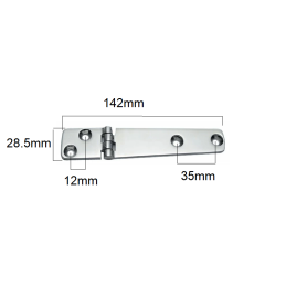 Bisagra Inoxidable 316 (142x28mm)