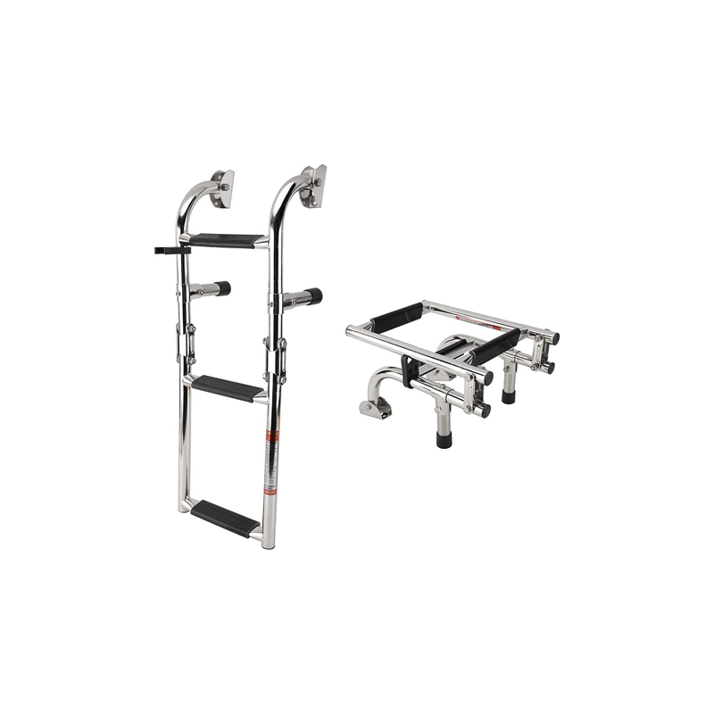 Escalera Plegable Estrecha Inox 3 Peldaños