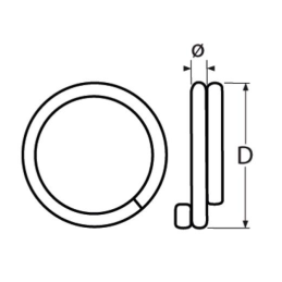 Anilla Tipo Llavero Inoxidable