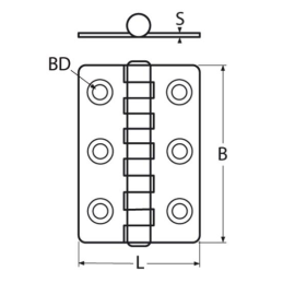 Bisagra Inoxidable (40x30mm)