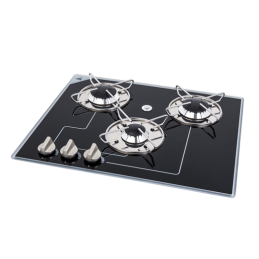 Cocina 3 Fuegos Cristal Templado (Horizontal) Navy Load