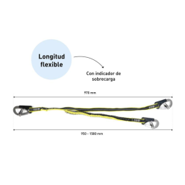 Linea de Vida Doble Plastimo (3 Mosquetones)