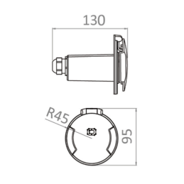 Base Enchufe Cruiser con Tapa (16A)